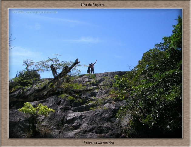 Pedra da Moreninha na Ilha de Paqueta de onde se tem uma bela vista da Ilha