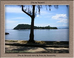 Ilha do Brocoió visto da Paia da Moreninha em Paquetá