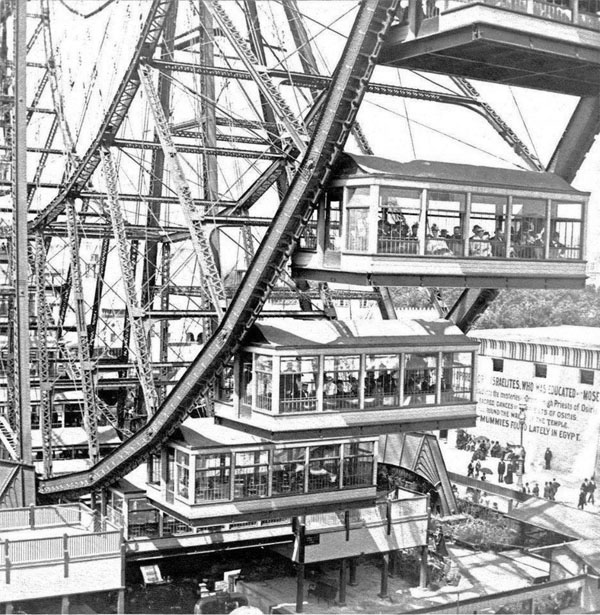 Roda gigante de 1893 - cabines para 60 pessoas